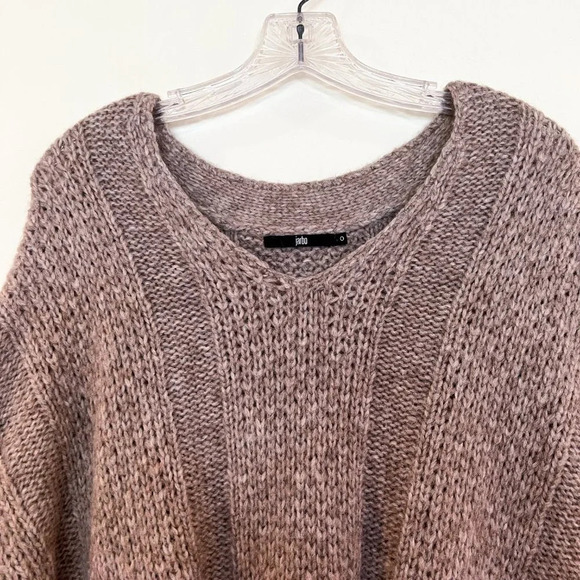 Jarbo Baby Alpaca Blend Brown Knit V Neck Soft Bohemian Oversized Sweater Vest 0 - Picture 4 of 8